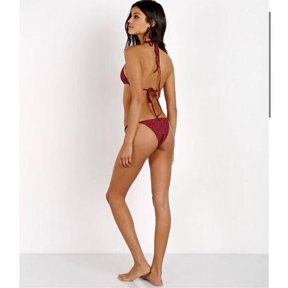 BEACH RIOT X Stone Cold Fox Women’s XS/S Chloe Bikini Swimsuit Moroccan Jacquard - Picture 2 of 11